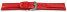 Schnellwechsel Uhrenarmband echt Leder glatt rot 22mm Schwarz