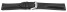 Schnellwechsel Uhrenarmband Leder stark gepolstert hydrophobiert schwarz 24mm Schwarz