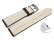 Schnellwechsel Uhrenarmband Leder stark gepolstert glatt schwarz rote Naht 24mm Schwarz