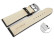 Schnellwechsel Uhrenarmband Leder stark gepolstert glatt schwarz orange Naht 20mm Schwarz