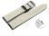 Schnellwechsel Uhrenband Leder stark gepolstert Kroko schwarz TiT 24mm Schwarz