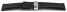 Uhrenband Butterfly-Schließe Hirschleder schwarz stark gepolstert sehr weich 18mm 20mm 22mm 24mm
