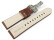 Uhrenarmband Leder Kippaltschließe hellbraun Miami 22mm Gold