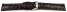 Schnellwechsel Uhrenarmband Leder gepolstert African dunkelbraun 18mm Schwarz