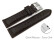 Schnellwechsel Uhrenband - Leder - gepolstert - Kroko - dunkelbraun - XS 18mm Schwarz
