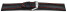 Schnellwechsel Uhrenarmband - Leder - Carbon Prägung - schwarz - rote Naht 24mm Schwarz