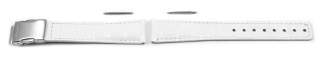 Uhrenarmband Casio für SHN-2013L, SHN-3013L, Leder, weiß