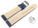 Schnellwechsel Uhrenband echtes Leder gepolstert genarbt blau Schwarz 18mm
