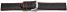 Schnellwechsel Uhrenarmband Leder schwarz rote Naht 18mm Schwarz