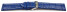 Schnellwechsel Uhrenarmband gepolstert Kroko Prägung Leder blau 24mm Schwarz