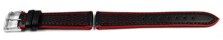 Festina Uhrenarmband Leder schwarz rot F20458/1 F20458/3 F20458