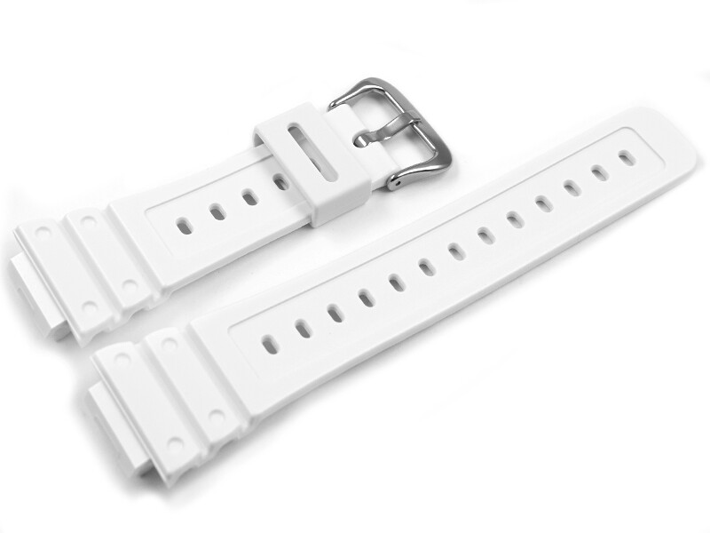 Casio Ersatzarmband 16mm - Resin Weiß Für W-214HC Uhren