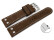 Schnellwechsel Uhrenarmband Wasserbüffel Leder braun 24mm Schwarz