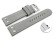Schnellwechsel Uhrenarmband Wasserbüffel Leder grau  20mm Schwarz