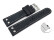 Schnellwechsel Uhrenarmband Wasserbüffel Leder blau  20mm Schwarz