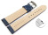 XL Schnellwechsel Uhrenband echtes Leder gepolstert genarbt blau 18mm Schwarz