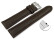 XL Schnellwechsel Uhrenband Leder gepolstert genarbt dunkelbraun TiT 18mm Schwarz