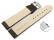 XL Schnellwechsel Uhrenband Leder gepolstert genarbt dunkelbraun TiT 22mm Schwarz
