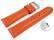 Schnellwechsel Uhrenarmband - echt Leder - glatt - orange 24mm Schwarz