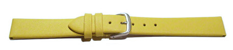 Schnellwechsel Uhrenarmband Leder Business gelb 22mm Schwarz