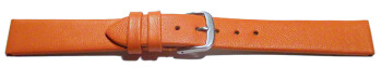 Schnellwechsel Uhrenarmband Leder Business orange 16mm Schwarz