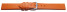 Schnellwechsel Uhrenarmband Leder Business orange 16mm Schwarz