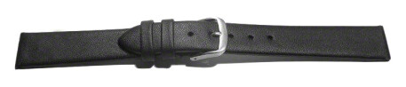Schnellwechsel Uhrenarmband Leder Business schwarz XL 14mm Schwarz