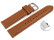 Schnellwechsel Uhrenarmband hellbraun glattes Leder leicht gepolstert 12mm Schwarz