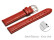 Schnellwechsel Uhrenarmband - echt Leder - Kroko Prägung - rot - 22mm Schwarz