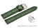 Schnellwechsel Uhrenarmband - echt Leder - Kroko Prägung - grün - 14mm Schwarz