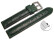 Schnellwechsel Uhrenarmband echt Strauss dunkelgrün 22mm Schwarz