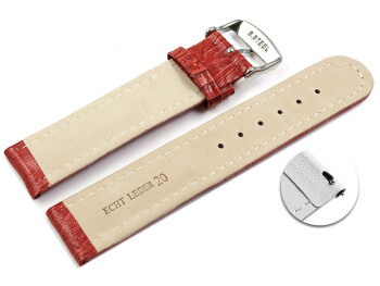 Schnellwechsel Uhrenarmband gepolstert Teju rot 24mm Schwarz