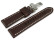 Uhrenarmband Leder Kippfaltschließe braun Miami 24mm Schwarz
