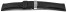 Uhrenarmband Kippfaltschließe Hirschleder schwarz stark gepolstert sehr weich 18mm Schwarz