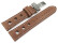 Uhrenarmband Leder Kippfaltschließe Race hellbraun 20mm Schwarz