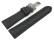 Uhrenarmband Kippfaltschließe HighTech Textiloptik dunkelgrau 22mm Schwarz