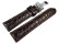 Uhrenarmband Leder Kippfaltschließe African dunkelbraun 22mm Schwarz