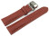 Uhrenband Butterfly-Schließe Hirschleder braun stark gepolstert sehr weich 18mm Stahl