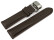 Uhrenband Butterfly-Schließe Hirschleder dunkelbraun stark gepolstert sehr weich 18mm Schwarz