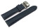Uhrenband Butterfly-Schließe Hirschleder dunkelblau stark gepolstert sehr weich 18mm Schwarz