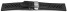 Uhrenarmband mit Butterfly atmungsaktiv gelocht schwarz aus Leder 20mm Schwarz