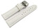 Uhrenarmband mit Butterfly-Schließe HighTech Textiloptik weiß 18mm Stahl