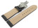 Uhrenarmband mit Butterfly-Schließe HighTech Textiloptik dunkelgrau 24mm Gold