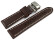 Uhrenarmband Leder mit Butterfly-Schließe braun Miami 24mm Gold