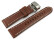 Uhrenarmband Leder mit Butterfly-Schließe hellbraun Miami 20mm Gold
