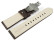Uhrenarmband Leder mit Butterfly-Schließe dunkelbraun Miami 24mm Gold