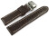 Uhrenarmband Leder mit Butterfly-Schließe dunkelbraun Miami 26mm Stahl