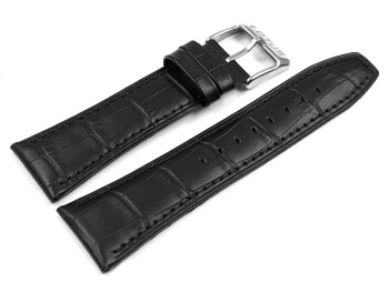 Lotus Uhrenarmband passend zu 15793 Leder schwarz mit Krokoprägung