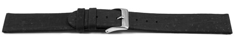 Veganes Schnellwechsel Uhrenarmband aus Kork schwarz 22mm Gold