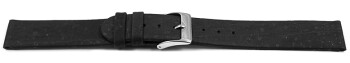 Veganes Schnellwechsel Uhrenarmband aus Kork schwarz 22mm Gold